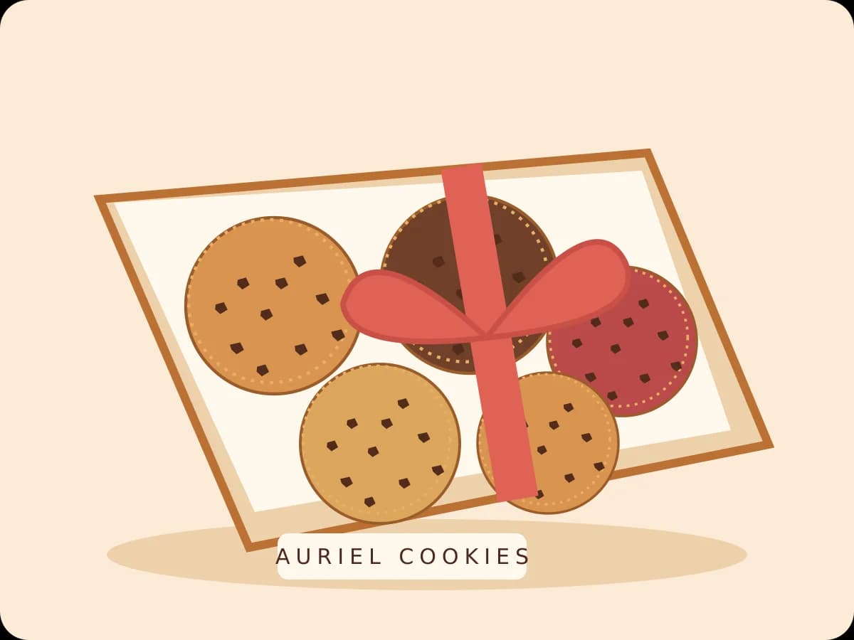 Caja de regalo con cookies Auriel